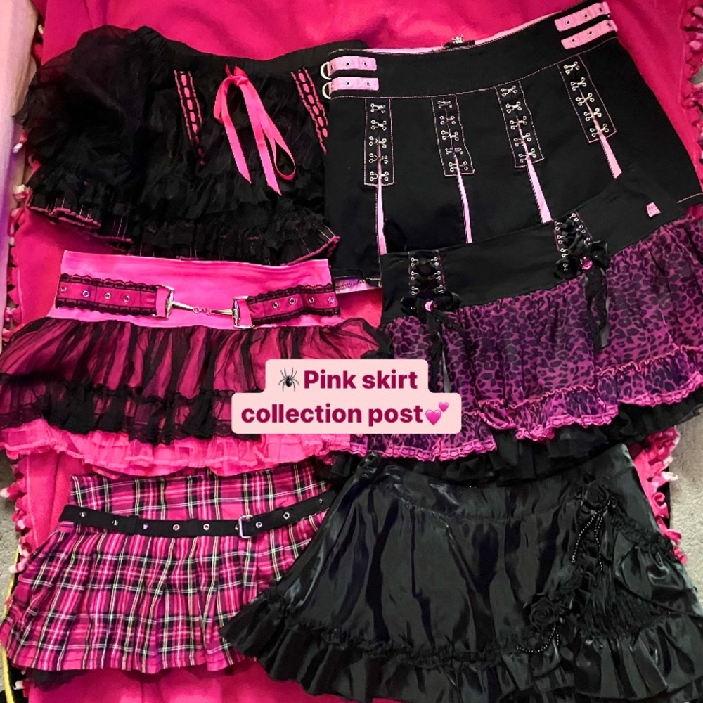 MY PINK & BLACK SKIRT COLLECTION POST💕🕷️